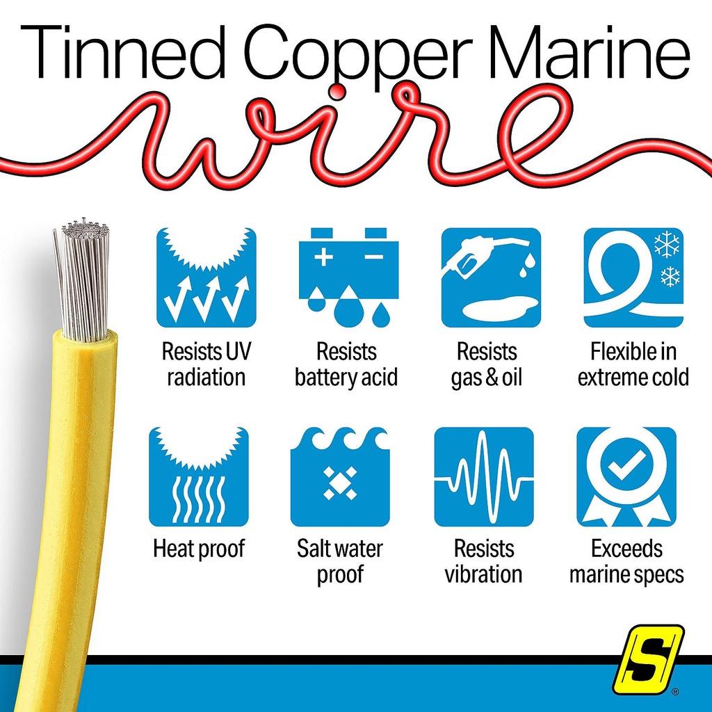 50-63067 10  Awg Yellow 100' | Seachoice - 5