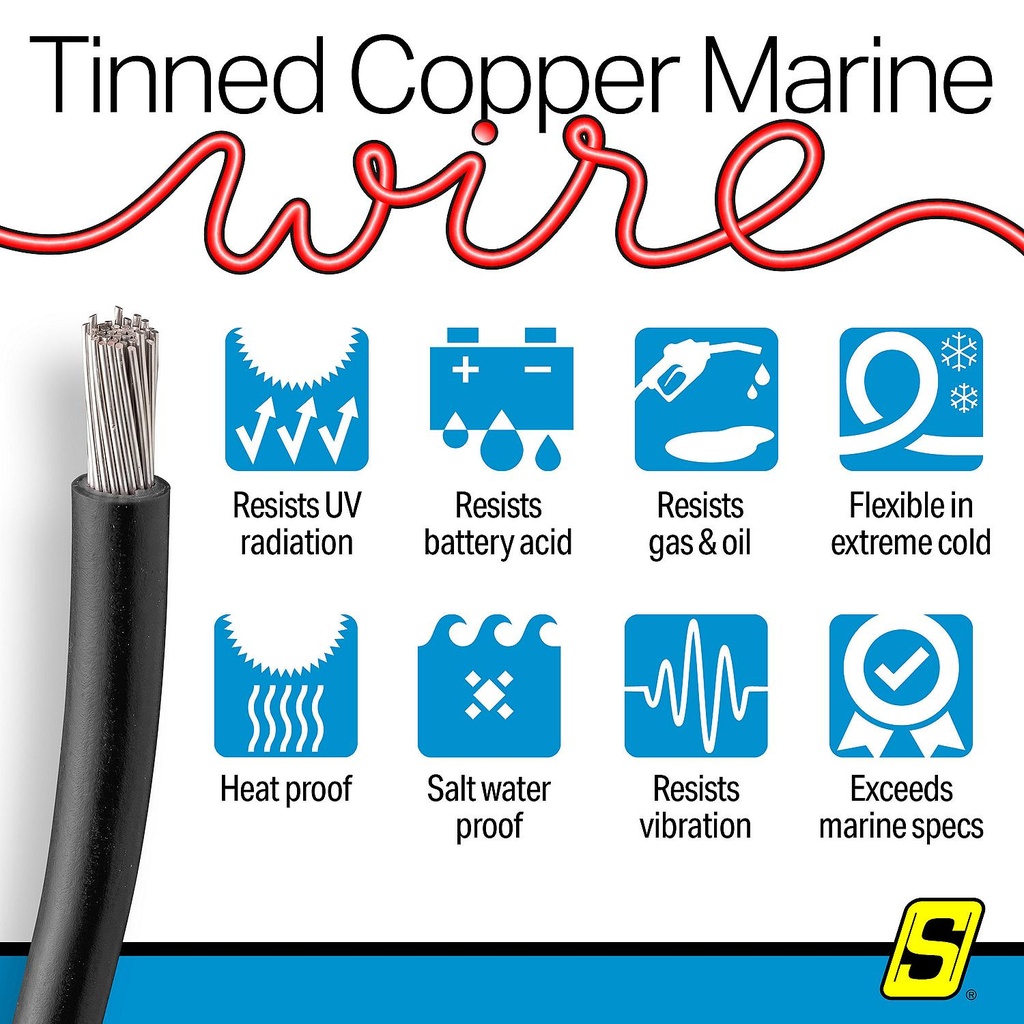 50-63081 12  Awg Black 100' | Seachoice - 2