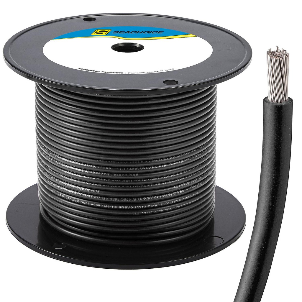 50-63083 12  Awg Black 250' | Seachoice - 2