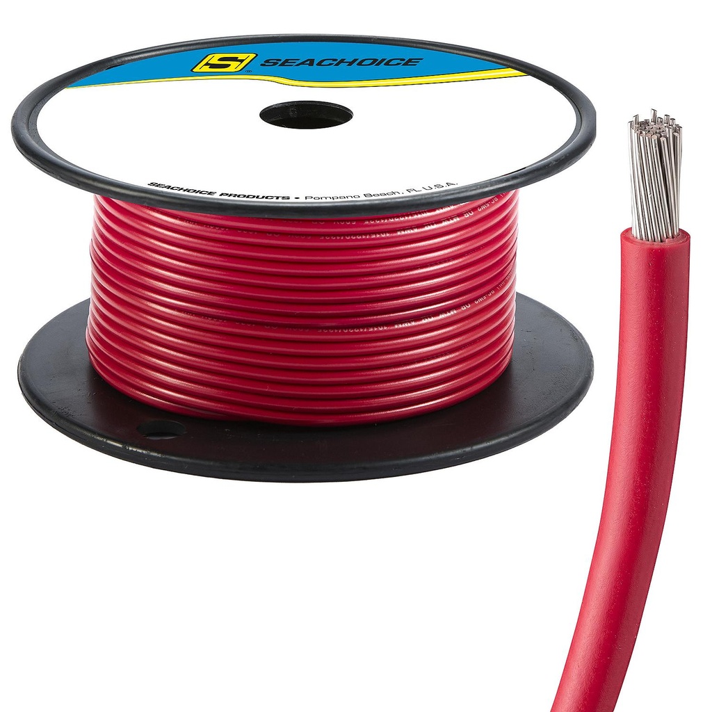 50-63084 12  Awg Red 100' | Seachoice - 5