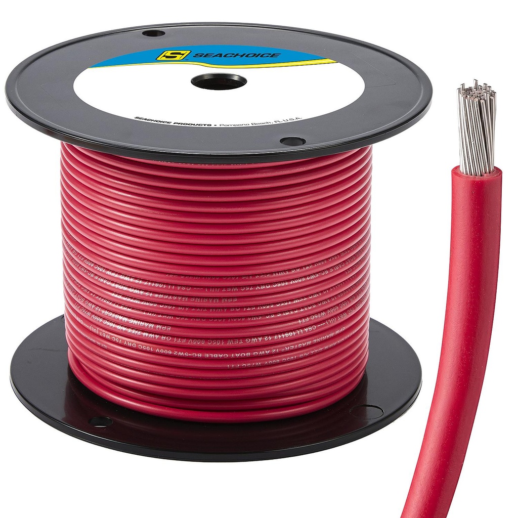 50-63086 12  Awg Red 250' | Seachoice - 1