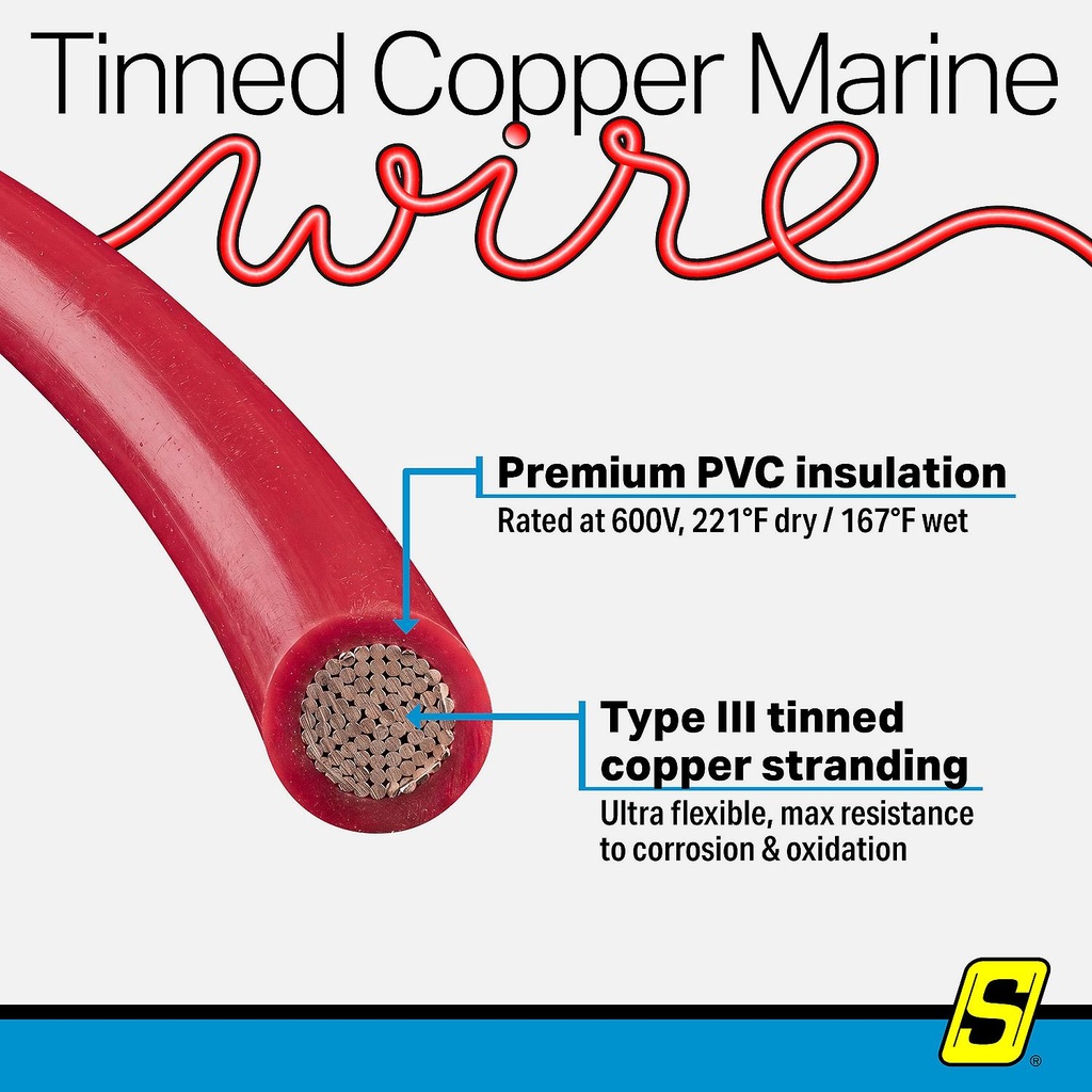 50-63086 12  Awg Red 250' | Seachoice - 5