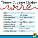 63181 14/2 Wht Tin Duplex Wire 100' | Seachoice - 4