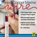 63181 14/2 Wht Tin Duplex Wire 100' | Seachoice - 5