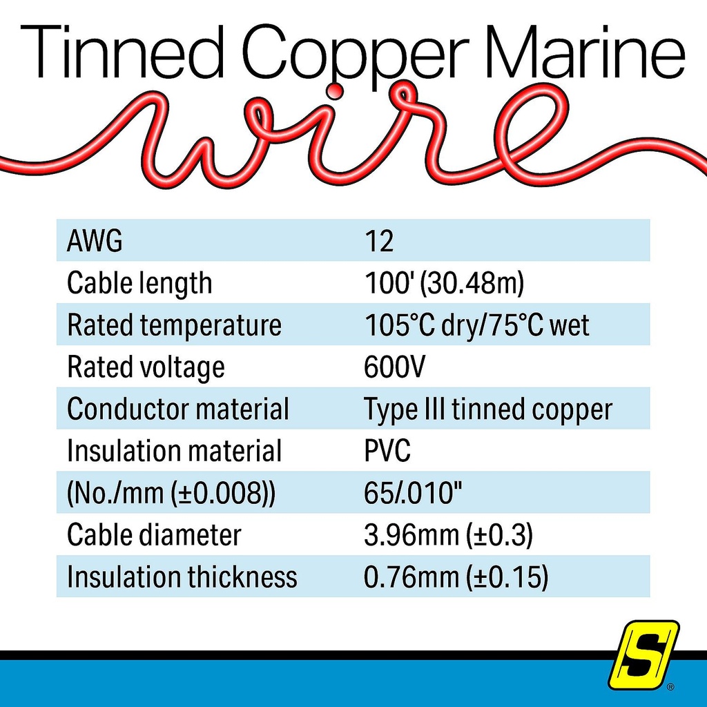 50-63093 12  Awg Brown 100' | Seachoice - 2