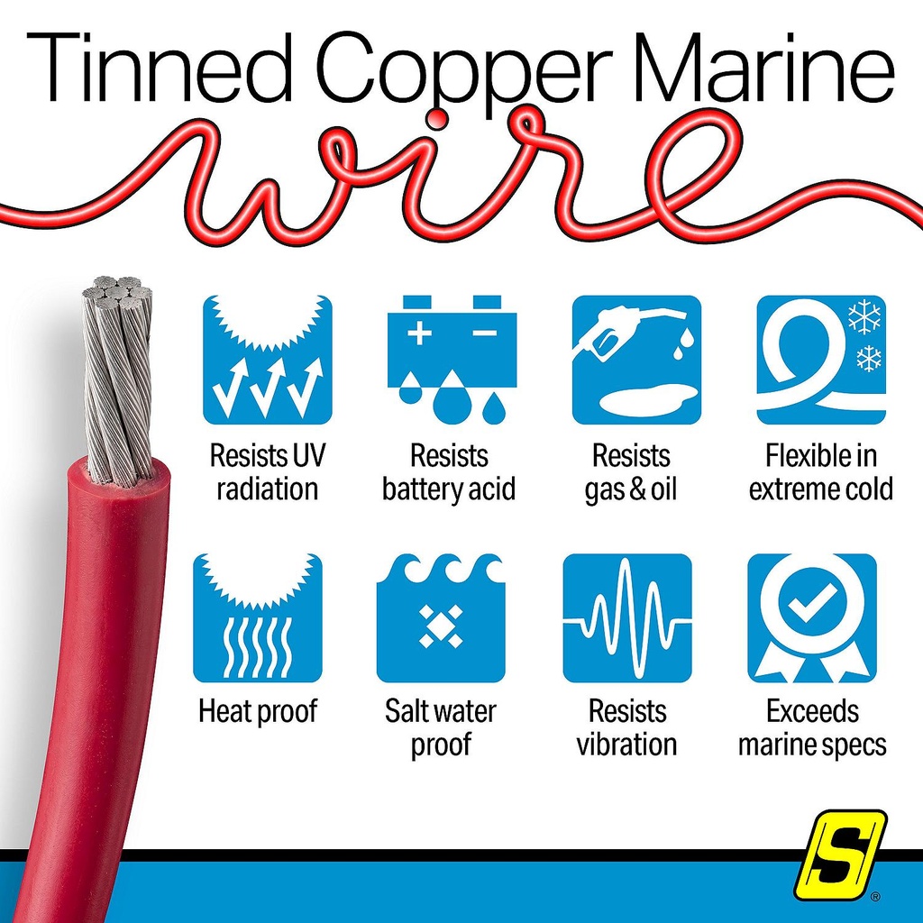 50-63017 2  Awg Red 50' | Seachoice - 1
