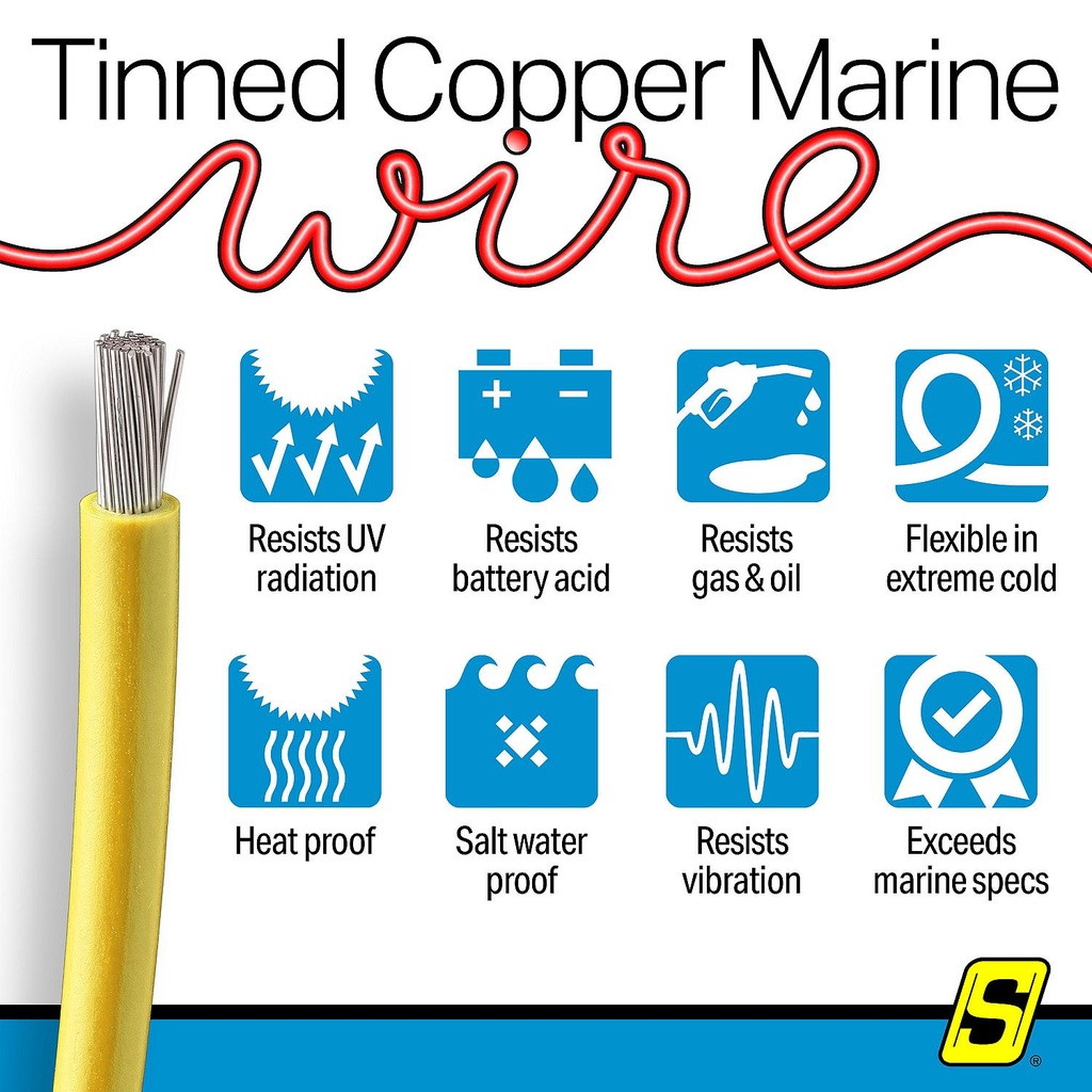 50-63107 14  Awg Yellow 100' | Seachoice - 5