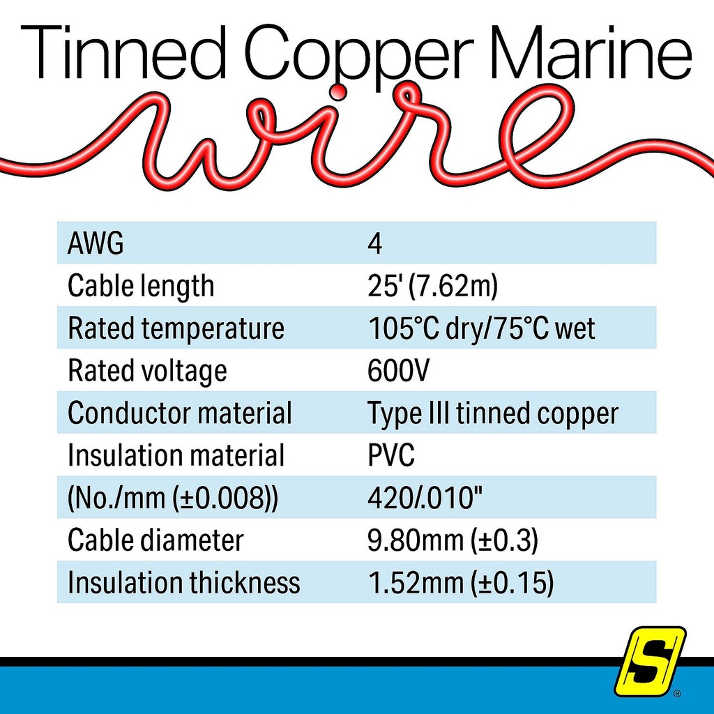 50-63026 4  Awg Black 25' | Seachoice - 6