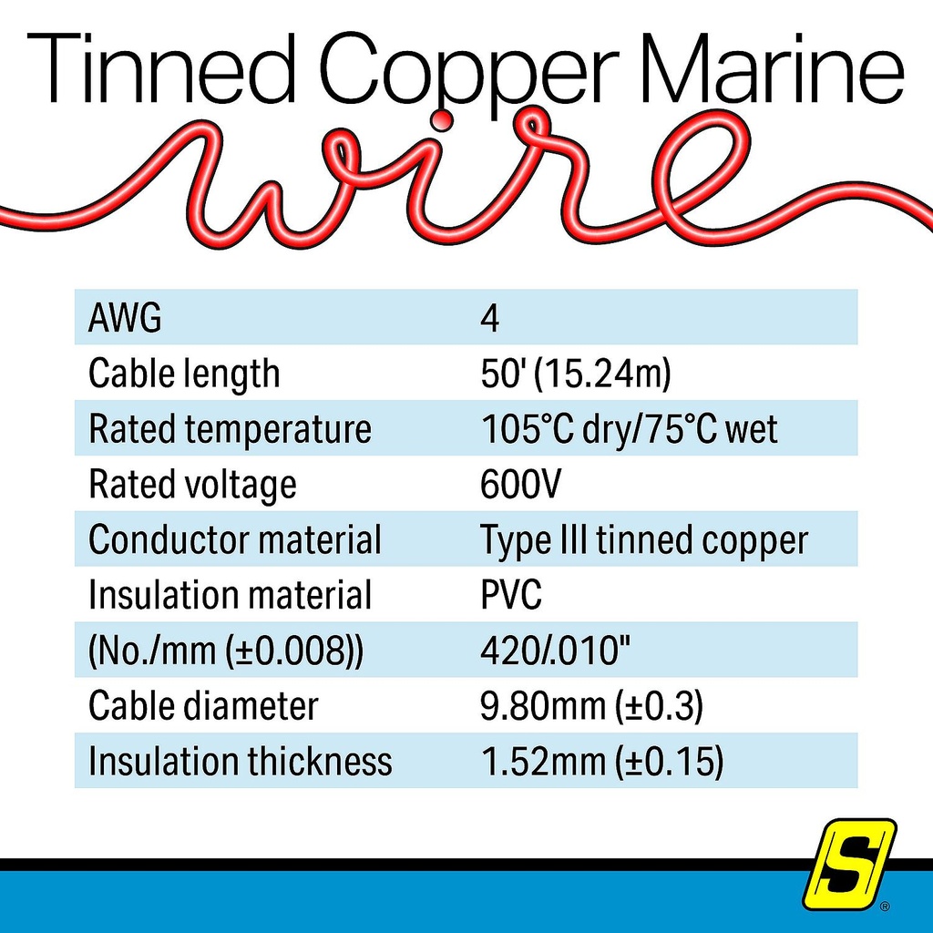 50-63027 4  Awg Black 50' | Seachoice - 5