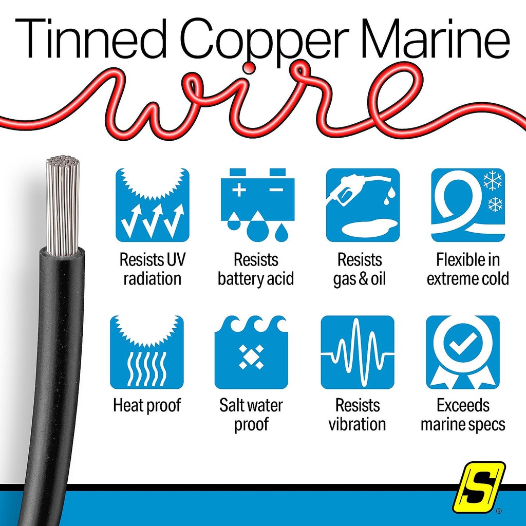 50-63121 16  Awg Black 100' | Seachoice - 5