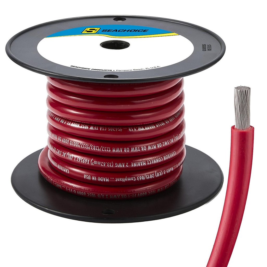 50-63036 4  Awg Red 25' | Seachoice - 4