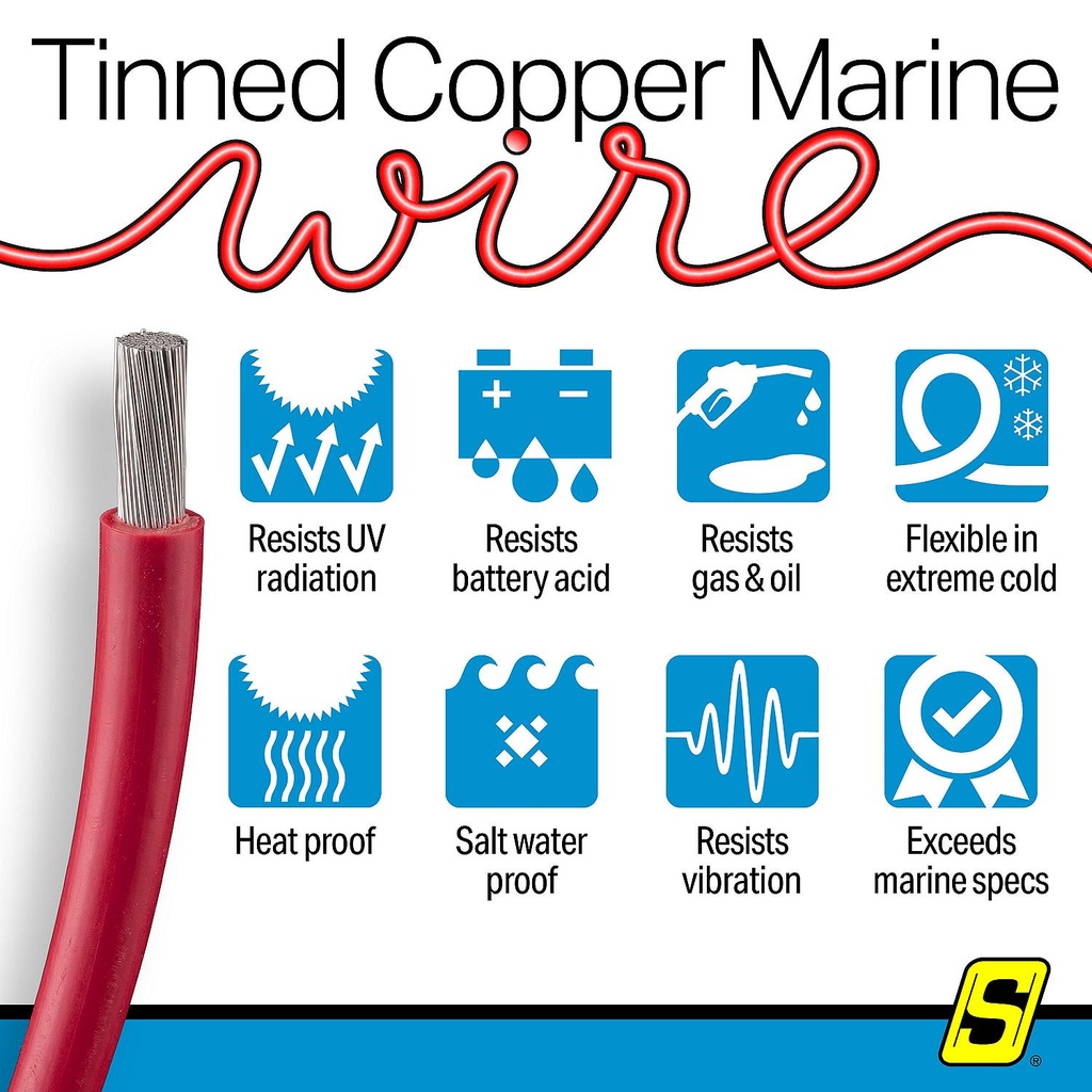 50-63036 4  Awg Red 25' | Seachoice - 6