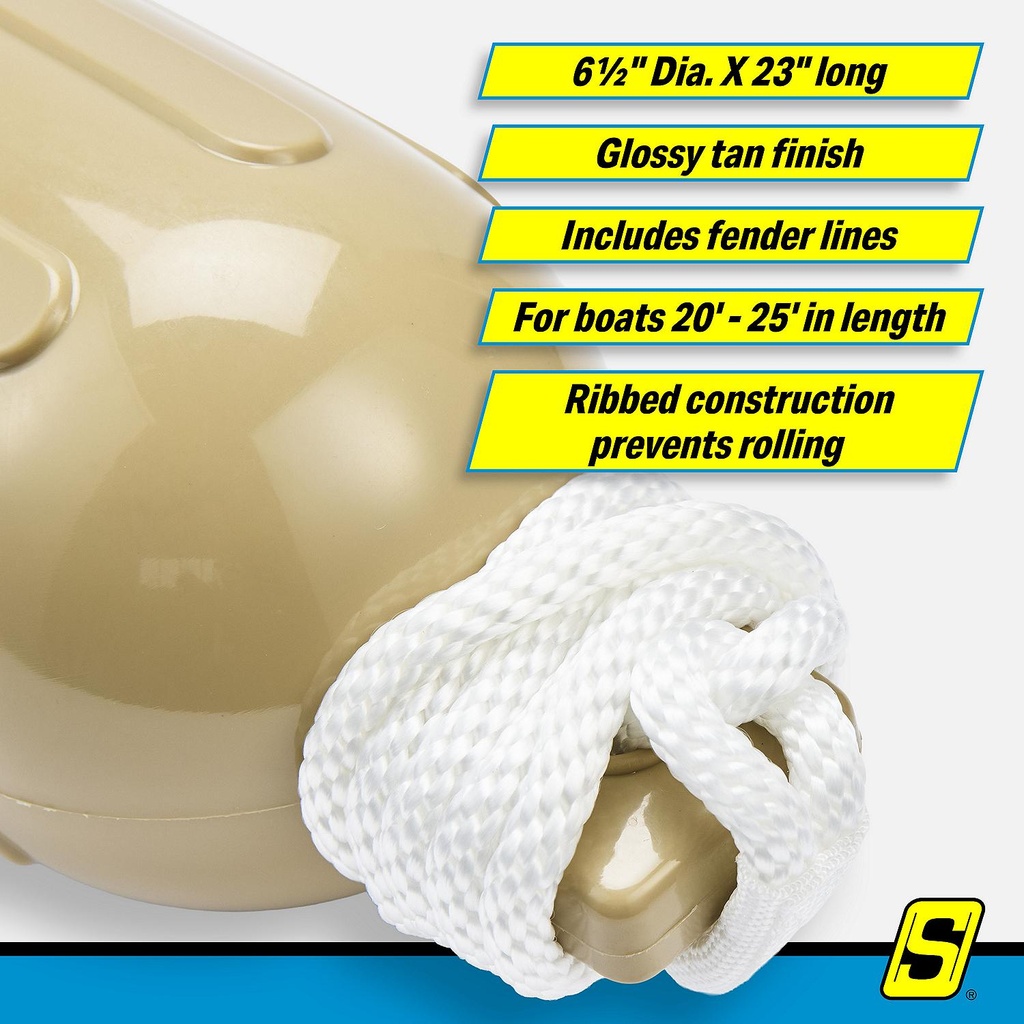 De77234S Fender Kit Twneye 6.5X22 Tan | Seachoice - 4
