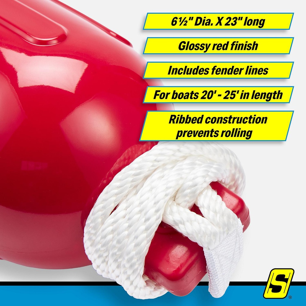 De77233S Fender Kit Twneye 6.5X22 Red | Seachoice - 8