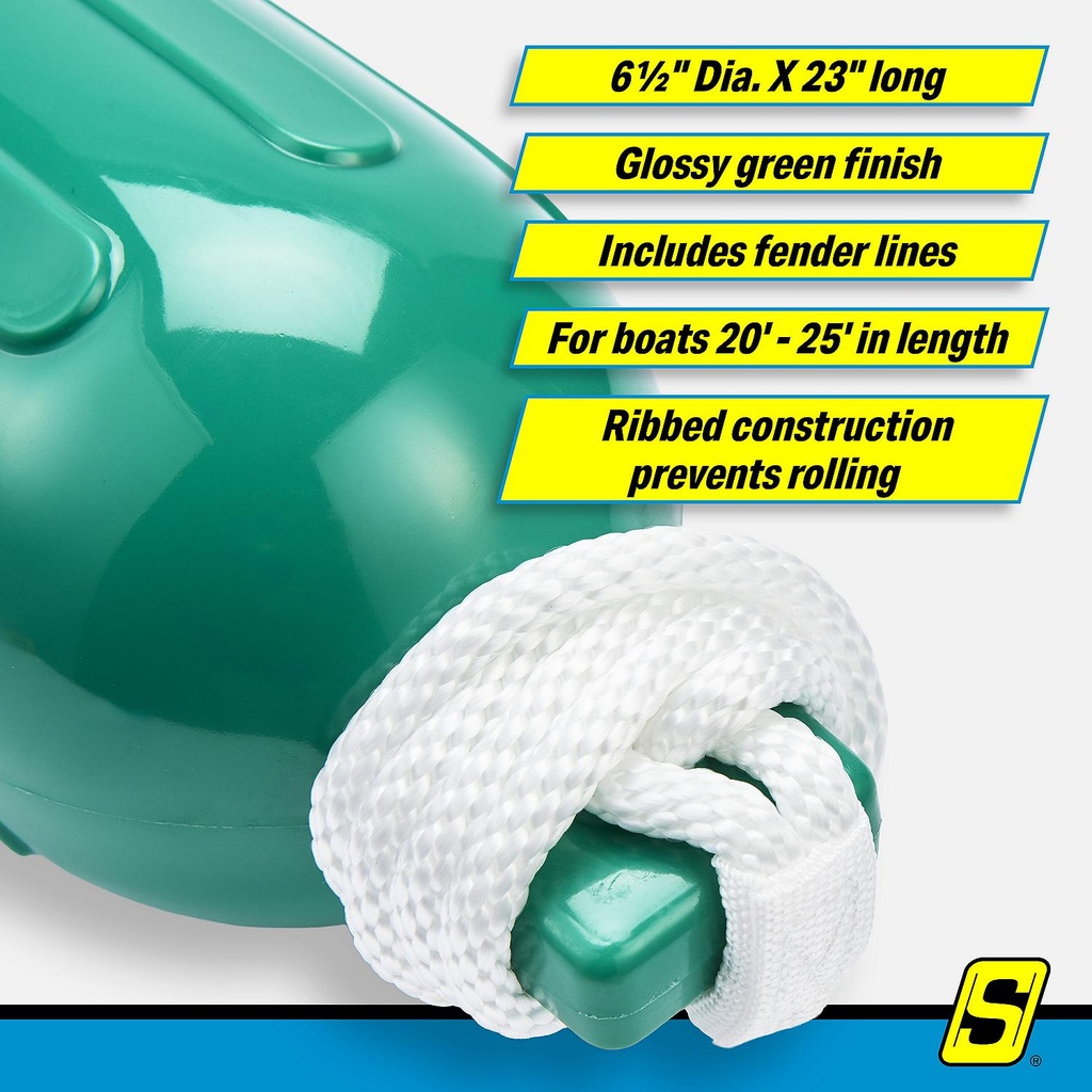 De77238S Fender Kit Twneye 6.5X22 Green | Seachoice - 5