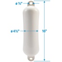 De74161S Fender Smooth 4.5X16 White | Seachoice - 4