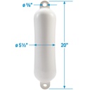 De74201S Fender Smooth 5.5X20 White | Seachoice - 5