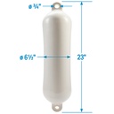 De74231S Fender Smooth 6.5X23 White | Seachoice - 4