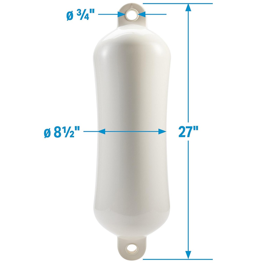 De74271S Fender Smooth 8.5X27 White | Seachoice - 2
