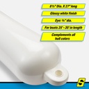 De74271S Fender Smooth 8.5X27 White | Seachoice - 6