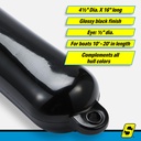 De74166S Fender Smooth 4.5X16 Black | Seachoice - 3