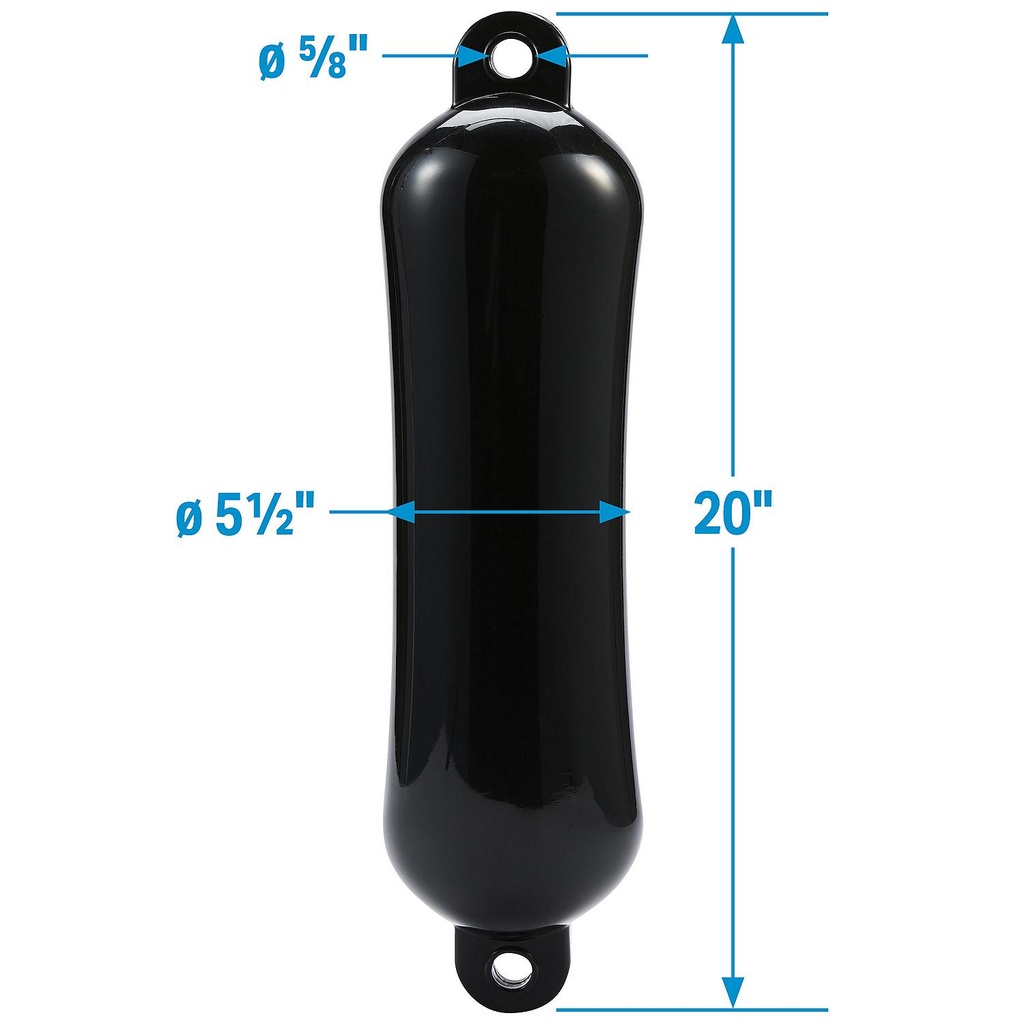 De74206S Fender Smooth 5.5X20 Black | Seachoice - 3