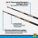 88261 Outrigger Kit-15'-Blk-Complet | Seachoice - 2