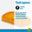 Mc90Assch Amber Clearance Light Only | Seachoice - 4