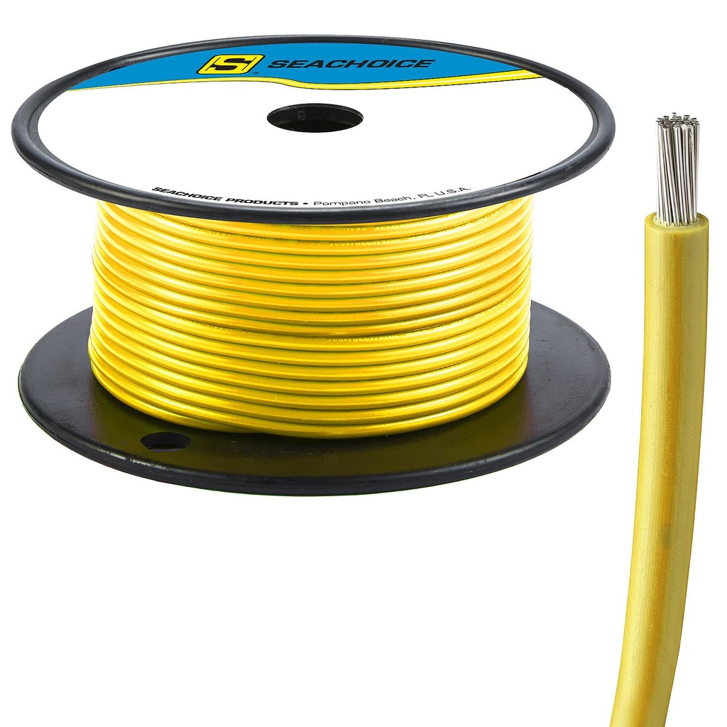 50-63144 18  Awg Yellow 100' | Seachoice - 6