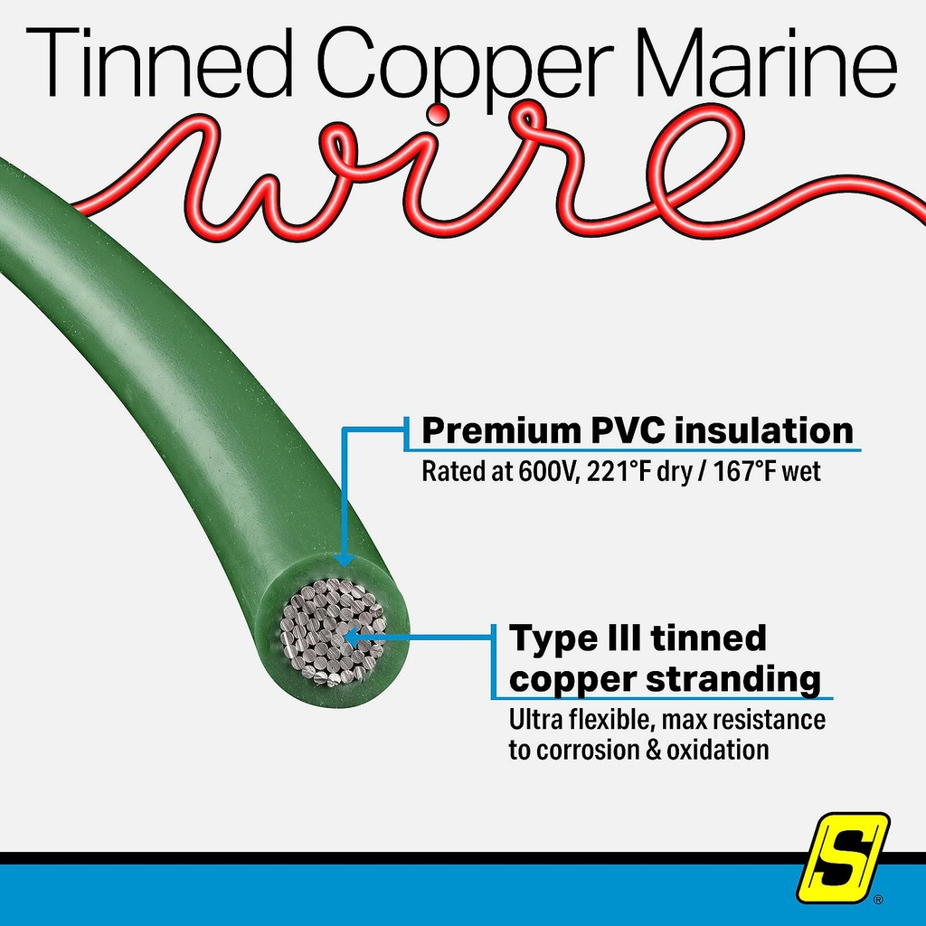 50-63108 14  Awg Green 100' | Seachoice - 6