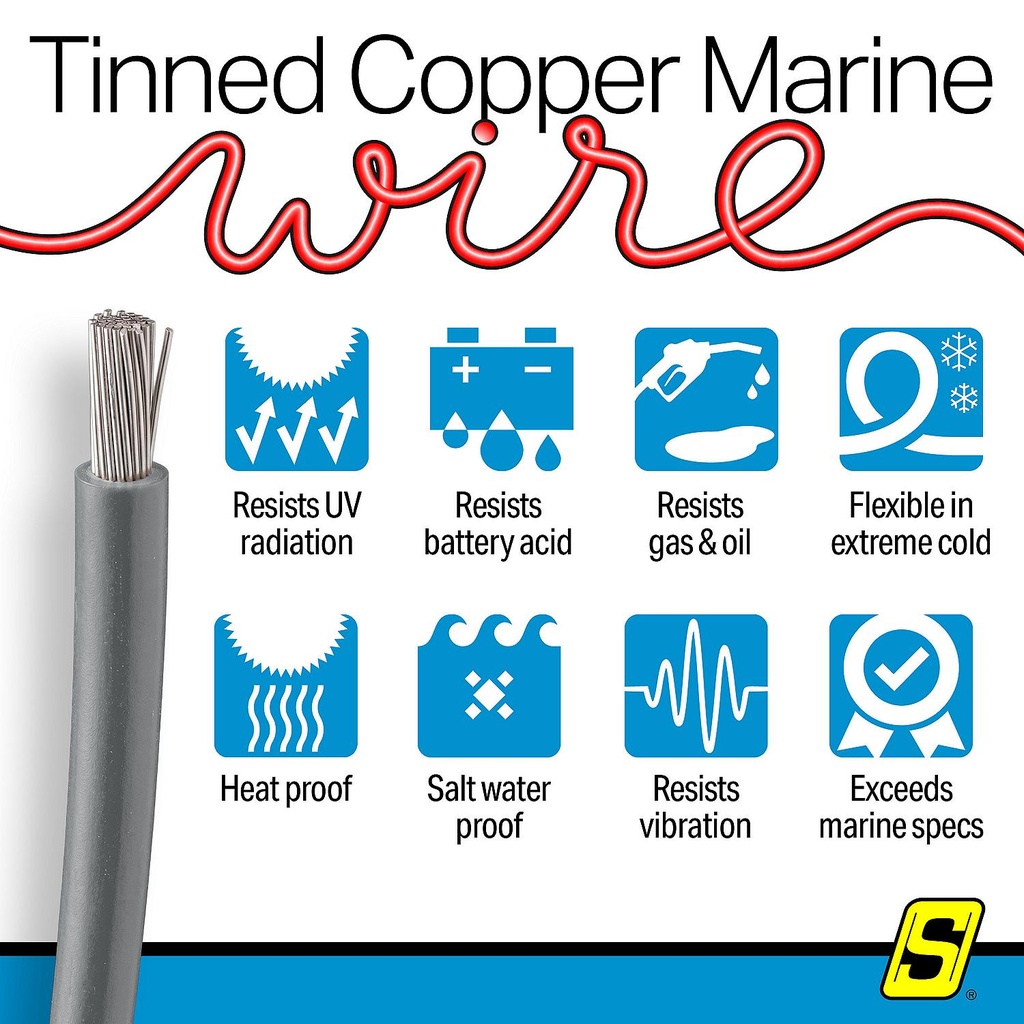 50-63114 14  Awg Gray 100' | Seachoice - 6