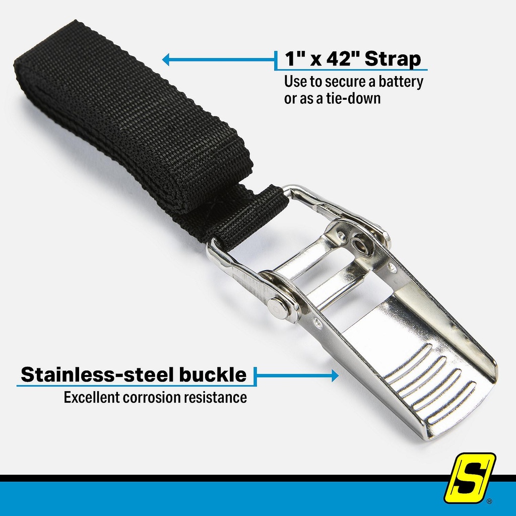 78951 Battery Strap-Ss Buckle-42" Lg | Seachoice - 3