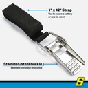 78951 Battery Strap-Ss Buckle-42" Lg | Seachoice - 3