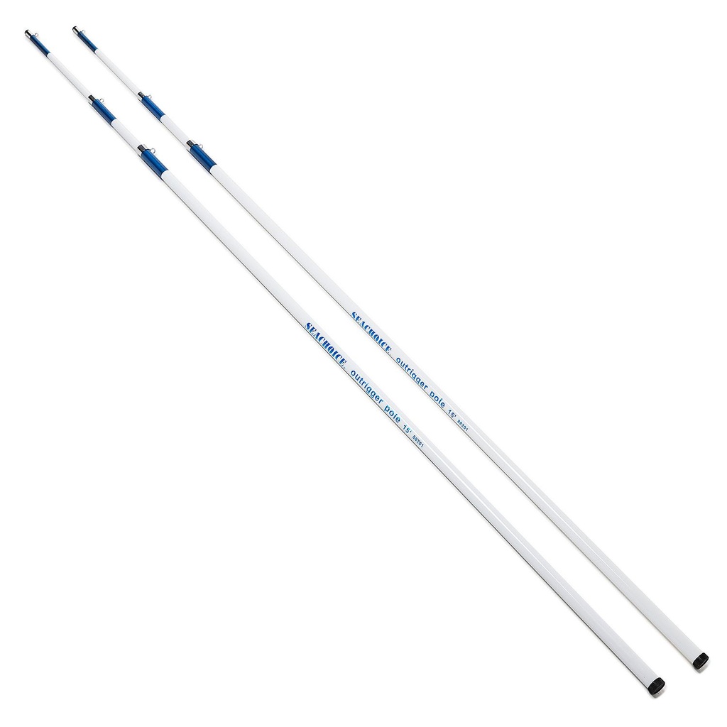 50-88201 Tele Outrigr Pole-15'Wht/Blu | Seachoice - 1