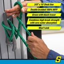 42441 Poly Dock Line Green 3/8In X15 | Seachoice - 5