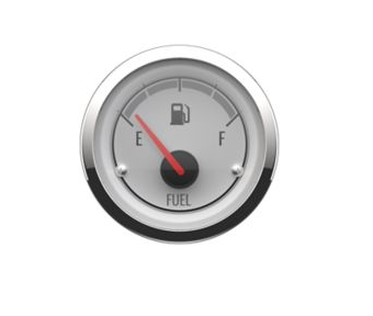 79-8M6020077 - GAUGE FUEL LEVEL WH/CHROME