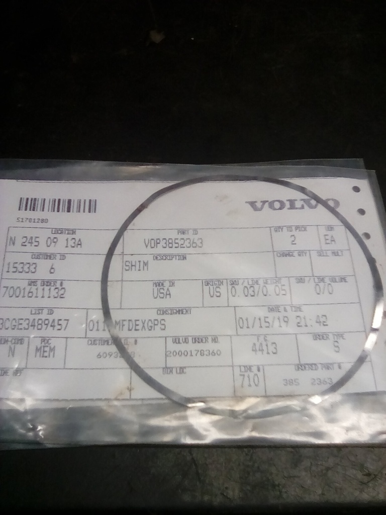 3852363 - Shim - Volvo Penta (3852363) 