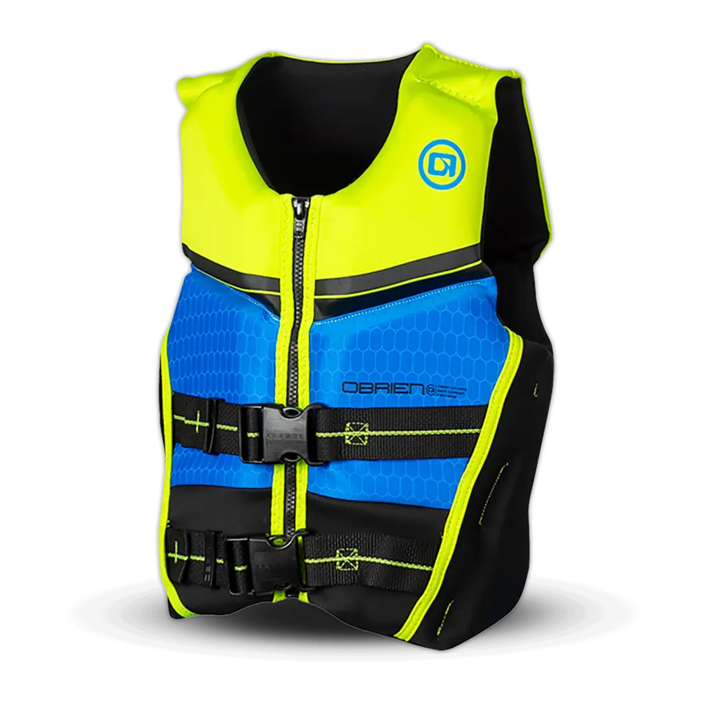 OB2251870 VEST FLEX V-BACK YOUTH BLU/LIME SM