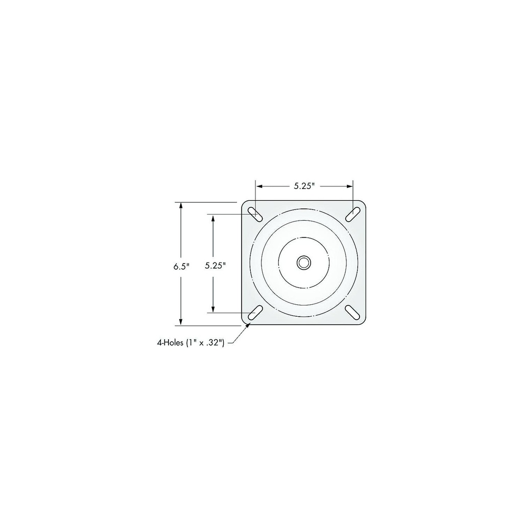 1002-S Seat Mount W/O Spring Zinc Plt | Swivl-Eze