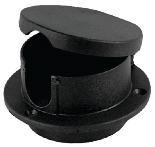 1057Dp0Blk Rope Deck Pipe Plastic Black | Perko