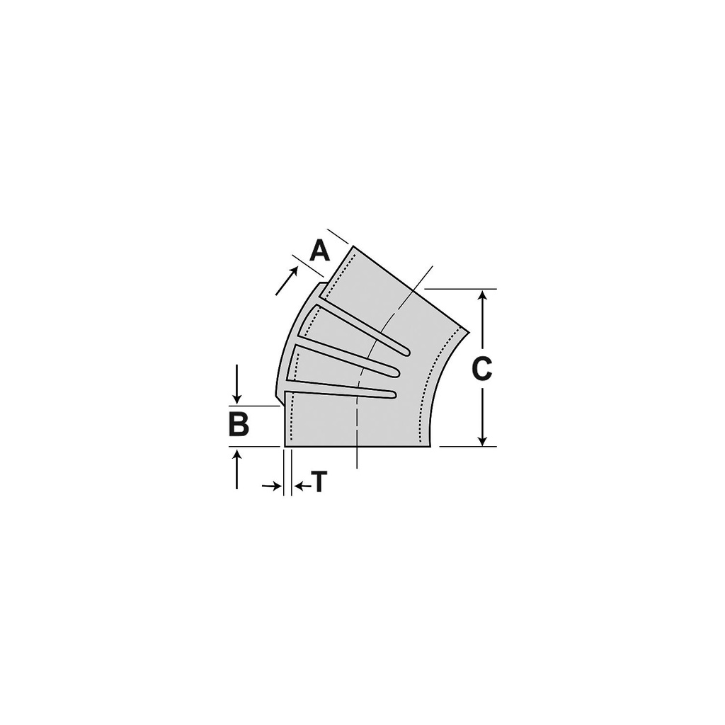 116-245S4000 Elbow 45 Deg- Silicone 4 In | Shields