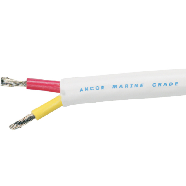 124702 16/2 Wht Safety Duplx Wire 25' | Ancor