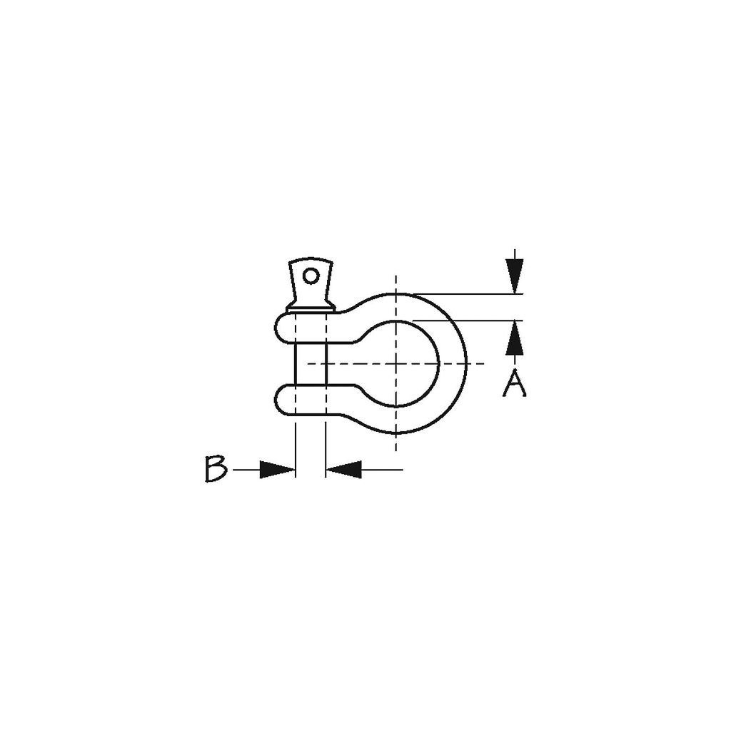 147806-1 Galvanized Anchor Shackle-1/4 | Sea-Dog Line