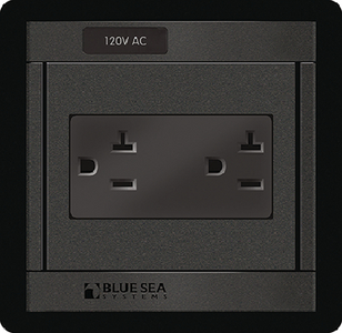 1479 Panel 360 120Vac Dual Outlet | Blue Sea Systems