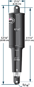 15054-001 2 1/4 Stroke Actuator W/6Ft & | Lenco