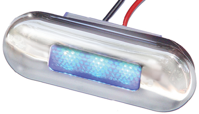 16421-7 Santiago 3-Led Oval Blue Ledf | Aqua Signal