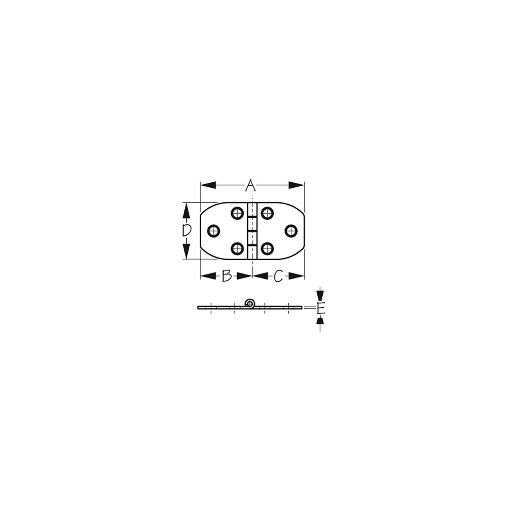 201030-1 Stainless Door Hinge - 2 3/4In | Sea-Dog Line