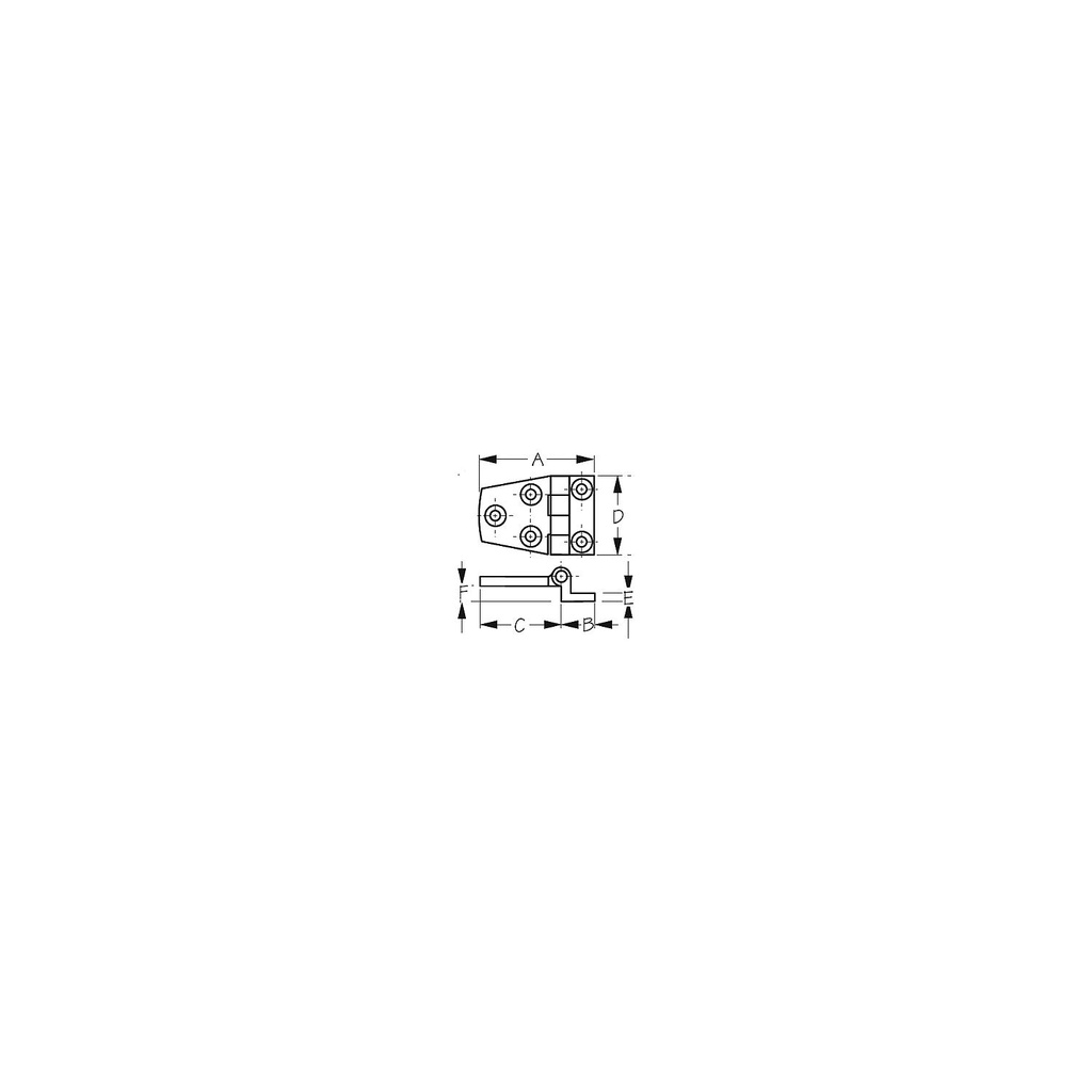 205350-1 Stainless Steel Offset Hinge | Sea-Dog Line