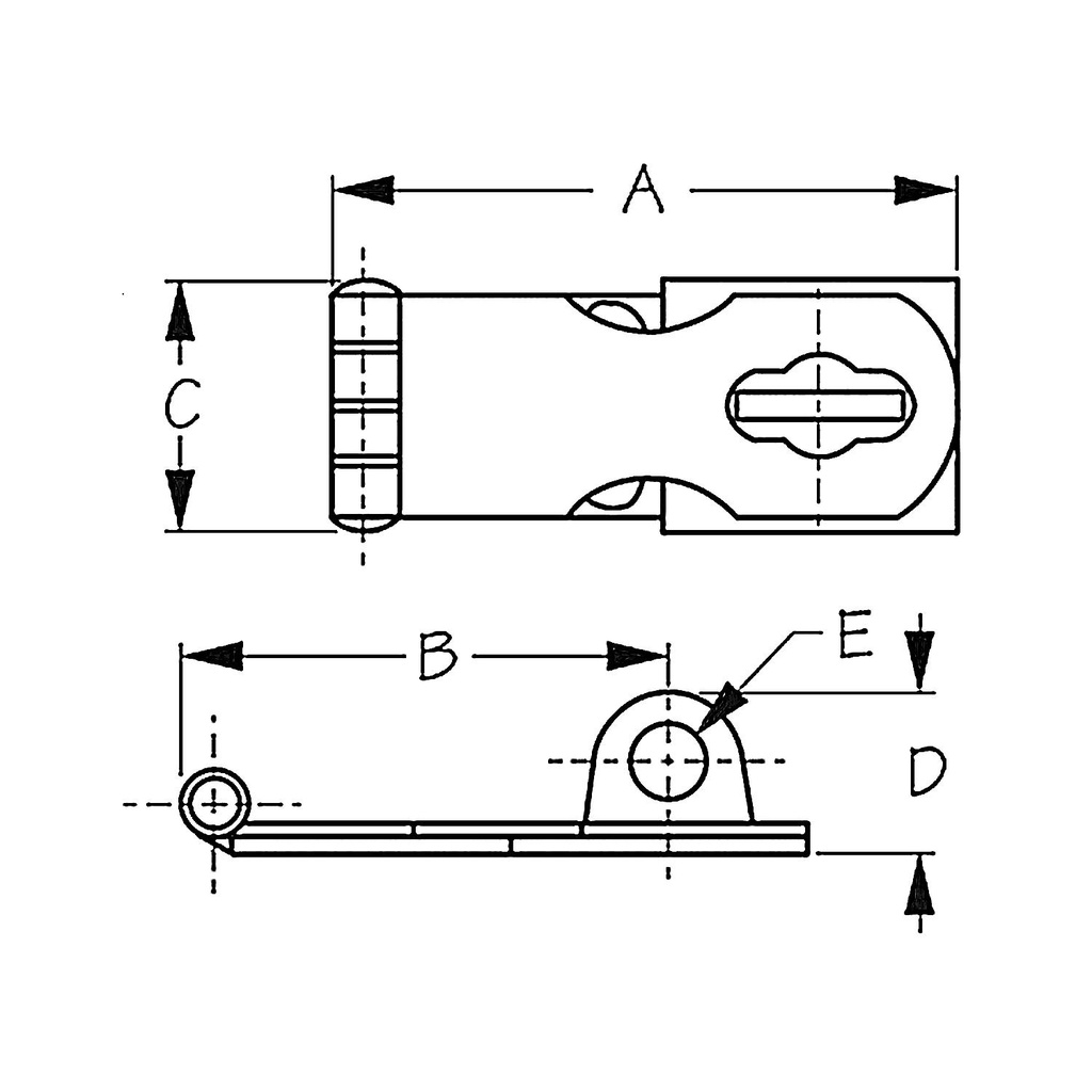 221130-1 Stainless Steel Swivel Hasp | Sea-Dog Line