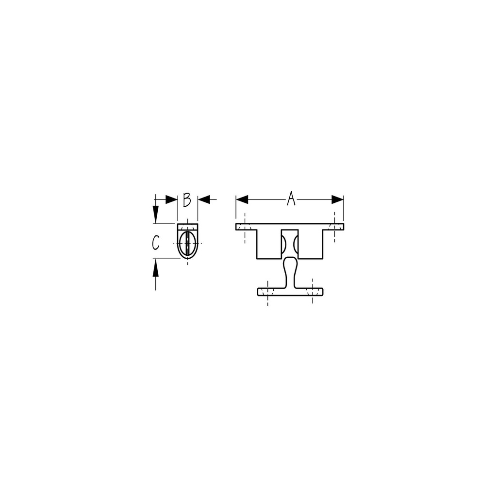 222822-1 Chrome Brass Stud Catch - 1 15 | Sea-Dog Line